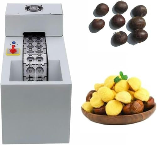 Máquina eléctrica para Galletas de castañas, máquina Comercial para pelar y Abrir castañas, máquina cortadora automática de castañas, Adecuada para Muchos tamaños de castañas Single-Chainplate