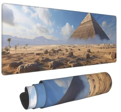 Gaming Mauspad XXL Pyramide 900x300x3 mm Schreibtischunterlage, Multifunktionales Office Große Mousepad Laptop Schreibunterlage, rutschfeste Gummi Mäusepads, Tisch-Schutz Unterlage für Büro B-724