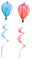 Vaguelly 2 Stk Heißluft ballon Windst reifen Dekorationen aus Heißluftballons heiße Luft große Windspiele partyknaller kinder regenketten funky schöne winddreher hängende Verzierungen Stoff