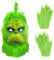 Grinch Mask Costume with Green Furry Fur - The Grinch - Christmas Cosplay Party Full Face Latex Helmet Costume Props Furry Gloves
