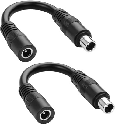 PNGKNYOCN DC8020 to DC5521 Power Cable 15cm 14AWG DC 8.0mm x 2.0mm Male to DC 5.5mm x 2.1mm Female Adapter Cable for Solar Generator Portable Power Station and Solar Panel（2-Pack）