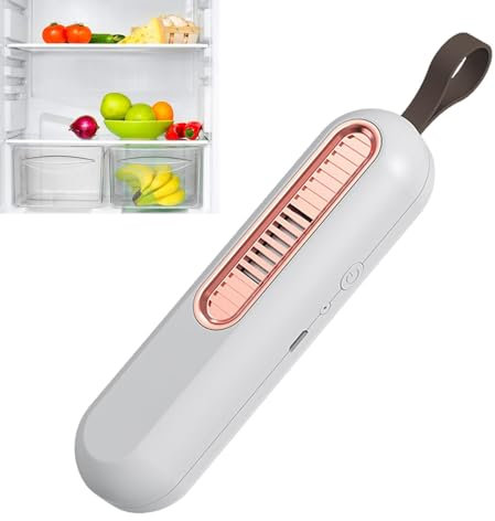Tyinerc Eliminador de olores de refrigerador, ambientador para frigorífico, Eliminador de olores absorbedor de olores de refrigerador USB recargable, Ambientador eficiente para refrigerador,