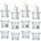 Marrakesch 12er Set Vintage Teelichthalter Teelichtgläser aus Glas 6 cm groß - Kerzenständer & Windlichter als Weihnachtsdeko Wohnzimmer Deko - Exquisite Kerzenhalter Kerzengläser für Teelichter