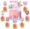 kreat4joy Kuchendekoration für junge Wildtiere und drei Kuchen, rosa Safari zum 3. Geburtstag, Jungle Wild und Drei, 24 Stück, Dschungelsafari-Tier-Cupcake-Topper für Mädchen, 3 Jahre alt,