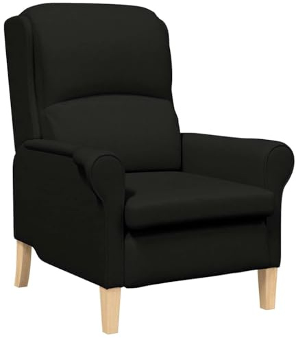 vidaXL Sessel Schwarz 76 x 94 x 102 cm Stoff, Stylischer Sessel, moderner ergonomischer Stuhl, Bequeme Sitzmöbel, langlebige und plüschige Wohnzimmermöbel