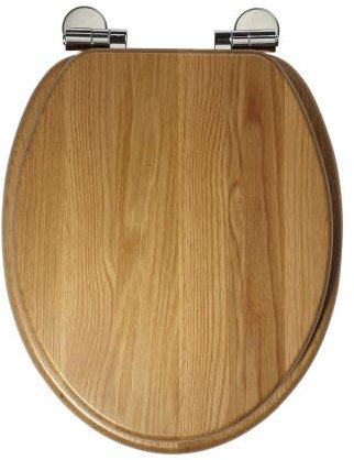 Roper Rhodes Traditional Solid Wood Toilet Seat with Soft Close Hinges-Natural Oak