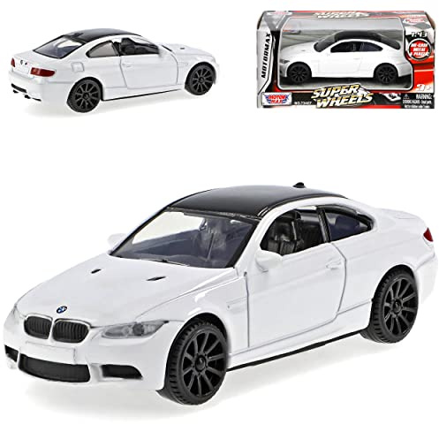 Generisch B*M*W 3er E92 M3 Coupe Weiss Mit Karbon Dach 2005-2012 1/43 Motormax Modell Auto