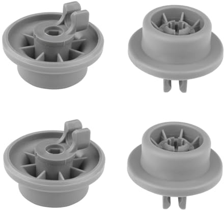 4 Ruedas para Lavavajillas, Ruedas de Repuesto para Cesta Inferior | Compatible con Bosch, Compatible con Siemens, Compatible con Neff, Compatible con Whirlpool