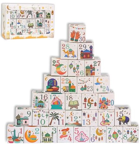 2026 Ramadan 30-Day Advent Calendar for Filling, Empty Eid Mubarak Countdown Boxes, Fillable Ramadan Calendar, Islamic Art Gift Box, Ramadan & Eid Party Supplies