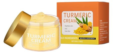 Kurkuma Gesichtscreme, Anti-Falten Creme gegen Feine Linien, Kurkuma Feuchtigkeitscreme Gesichtspflege, Anti Aging Creme für Gesicht und Körper (1Pc)