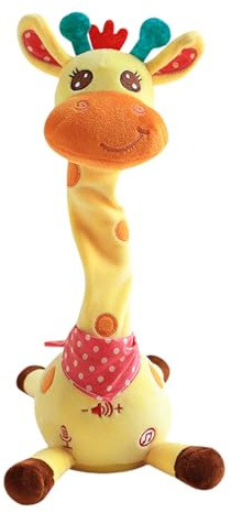 Jirafa Interactiva Peluche Musical | Educativo Peluche Que Hablan Y Se Iluminan con Repetición De Voz | Peluches Musical para Niños Viajes Picnic Al Aire Libre