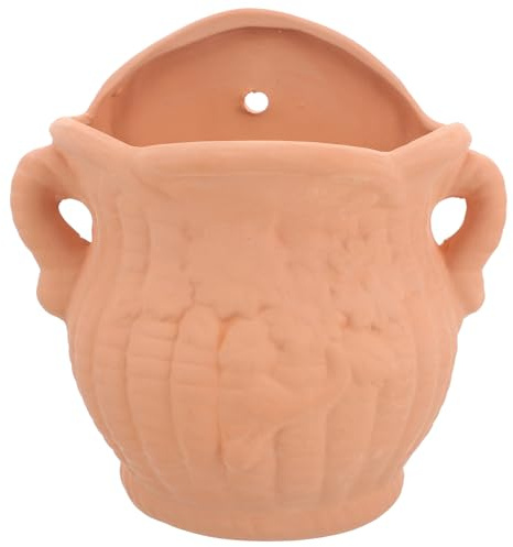 Garneck Minimalistischer Terrakotta Wandpflanzenhalter aus Keramik Hängender Blumentopf für Garten und Balkon Eleganter Pflanzkasten zum Einhängen für Pflanzen und Blumen
