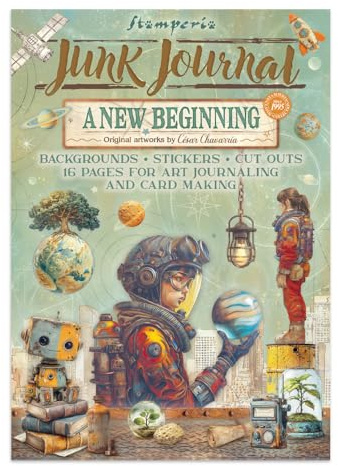 Stamperia - Junk Journal Stickers, Cut-Outs, and Backgrounds for Scrapbooks, Albums, Card Making, Bullet Journalling and More, Perfect for Hobbies, Crafts, and Gifting (A New Beginning)