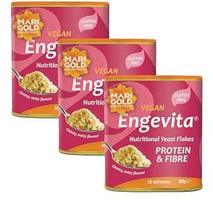 Marigold Vegan Engevita Nutritional Yeast Flakes with Protein & Fibre, 100g (Pack of 3)