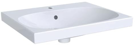 Geberit Acanto lavabo 500620, avec trou pour robinetterie, avec trop-plein, 600x480mm, 500.620.01.2, Couleur: blanc