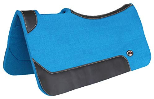 CHALLENGER Horse Western 3981TR1 Schabracke aus Wollfilz, therapeutisch, Blau