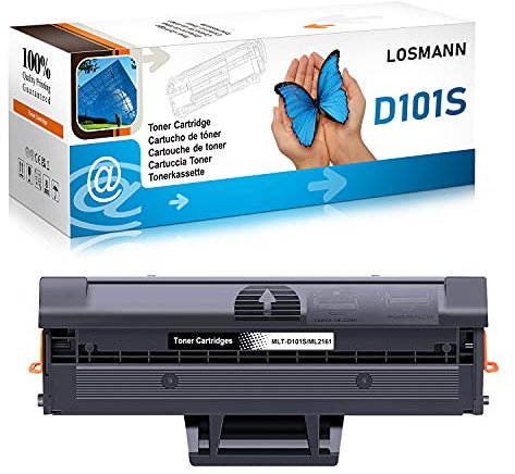LOSMANN 1x Toner Kompatibel für Samsung MLT-D101S/ELS MLT-D101S ML-2161 für Samsung ML-2160 ML-2162 ML-2164 ML-2164W ML-2165 ML-2165W ML-2168 SCX-3400 SCX-3400F SCX-3401 SCX-3405 SCX-3405F SCX-3405FW