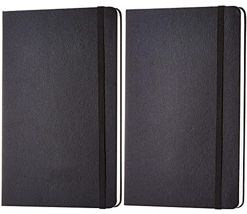 Amazon Basics Notizbuch, klassisches Design, groß, Blanko & Notizbuch, klassisches Design, groß, liniert