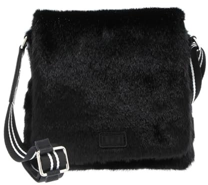 Jost Fur Messenger Bag Black
