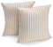 FILU Kissenbezug 50 x 50 cm 2er Pack (Farbe wählbar) Beige/Weiß gestreift - Kissenhülle, Kissen, Sofakissen, Dekokissen, Sitzkissen, 100% Baumwolle, Deko für jeden Raum, Garten und Terrasse