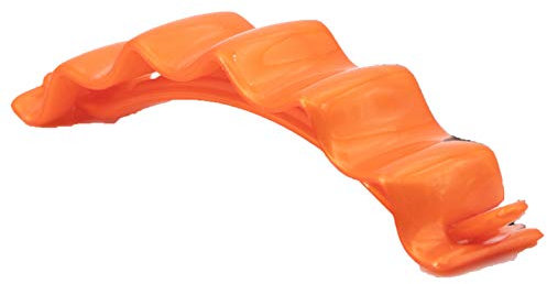 WeLoveBeads Pince à cheveux ondulée Orange 11,5 x 2,6 cm
