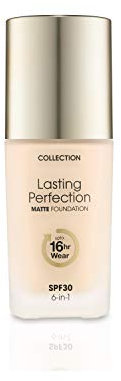 Collection Cosmetics Lasting Perfection Matte Foundation, volle Deckkraft, 27 ml, Cashew