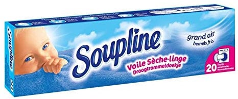SOUPLINE - 20 Lingettes Seche Linge Grand Air - ( Lot De 4 )