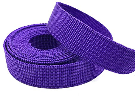 Yalulu Sangle en polypropylène robuste - 20 m x 20-38 mm - Violet profond - 20 mm x 20 m