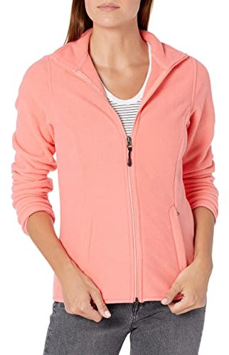 Amazon Essentials Giacca in pile morbido con cerniera intera dal taglio classico (disponibile in taglie forti) Donna, Rosa Corallo, L