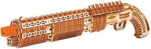 Wood Trick Shotgun 3D Holzpuzzles für Erwachsene und Kinder zum Bauen – Detaillierte Konstruktion – 23x8 – Holzmodellbausätze für Erwachsene und Jugendliche zum Bauen - 14+