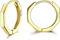 MILACOLATO 925 Silber Kleine Ohrringe Creolen 18K vergoldet Geometrische Huggie Creolen Dreieck Hexagon Oval Creolen für Damen
