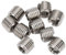 10 Pezzi Inserti Filettati Dado Riduzione interno M5 * 0.8 esterno M8 * 1.0 lungo 7 mm Conversione Filo Strumento Kit Acciaio Inossadabile Hardware Fastener per Inserto Riparazione Dado