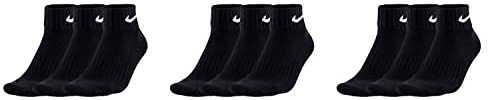 Nike 9 Paar Herren Damen Kurze Socke Knöchelhoch Weiß Schwarz Sparset SX7667 Sportsocken Größe 34 36 38 40 42 44 46 48 50