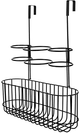 Zerodeko 1pc Creative Iron Craft Wall-mounted Rack Multifunctional Storage Holder for Home Use for Clothes Keys Hats and Sundries Compact Design Black Finish