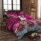 Koudi Boho Bettwäsche 135x200 Indisch Fuchsia Türkis Bohemian Bettbezüge 100% Mikrofaser Bunt Mandala Muster Wendebettwäsche mit Reißverschlus und Kissenbezug 80x80