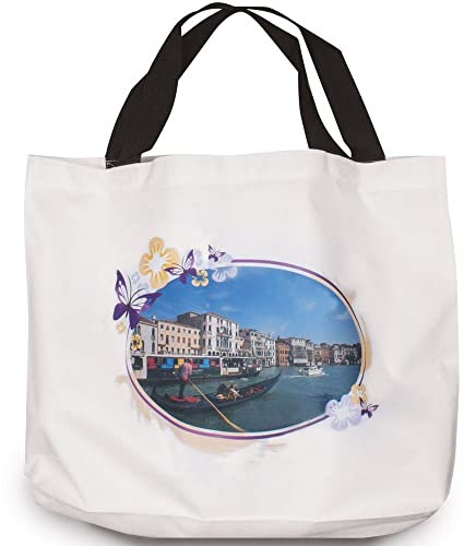 Große Textiltasche mit eigenem Foto - Tasche mit stabilem schwarzem Henkel und riesengroßem Fotodruck