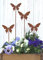 LB H&F Gartenstecker Roststecker Edelrost Rostfigur Rostdeko Figur Gartendeko (4er Set Schmetterling Stecker Rost)