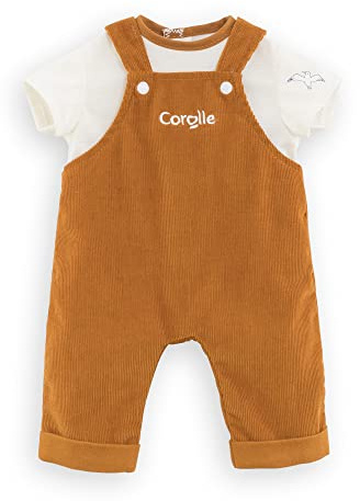 Corolle - Velvet and T-Shirt Overalls with Loire Edges, Clothes for 36 cm Doll, 2 Years and Above