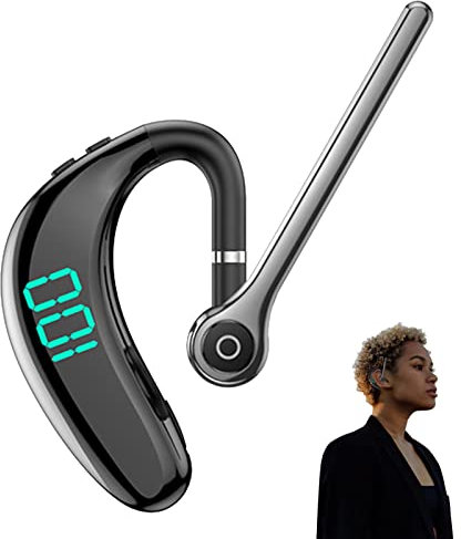 Auriculares para teléfono móvil | Auriculares inalámbricos con micrófono – Larga conversación LED Auriculares intrauditivos V5.3 para conducción camiones