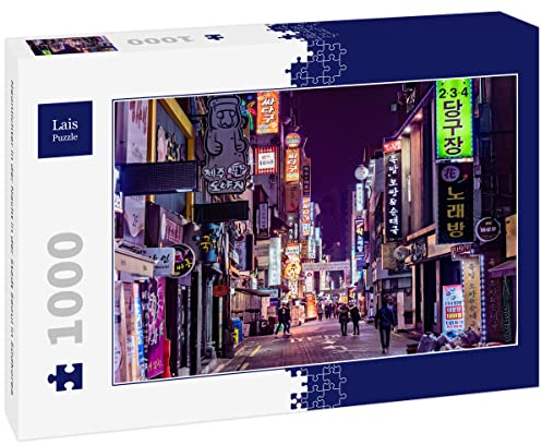 Lais Puzzle Lichter in der Nacht in der Stadt Seoul in Südkorea 1000 Teile