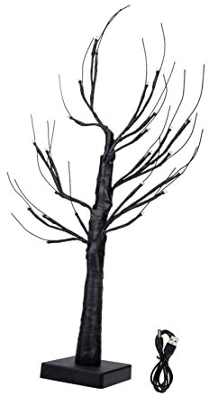 OSALADI Simulated Small Tree Lights Home Decoration Popcorn Machine Wedding Lighted Birch Tree Birch Tree Decoration Bonsai Tree Light White Decor Gooseneck Halloween Plastic Maple Tree