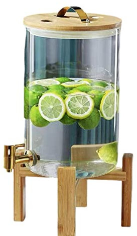 5L/8L/11L pichet d'eau en verre de grande capacité réservoir d'eau froide distributeur de boissons limonade seau à boire domestique,B-8L