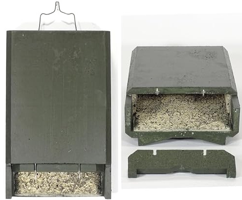 HASSELFELDT Fledermaus-Großraumspaltenkasten aus Holzbeton für Abendseglerwochenstuben | Fledermausquartier | Fledermauswochenstube | Großraumhöhle | Sommerquartier| Fledermauskasten | Selbstreinigend