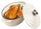 Kerilyn Cocotte ovale en fonte émaillée de 4,5 l avec couvercle et deux poignées, cocotte en fonte pour la cuisine, la cuisson du pain, batterie de cuisine avec revêtement émaillé anti-adhésif (beige)