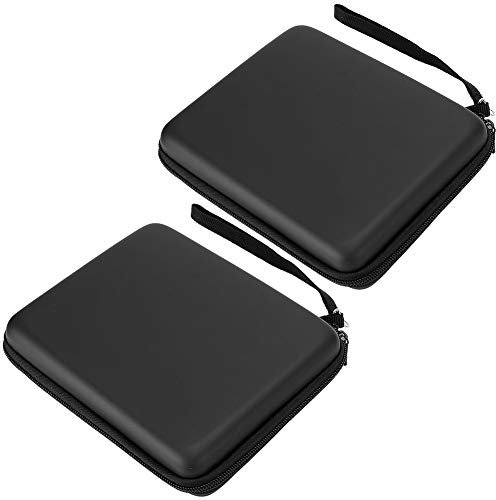 2-teilige Tragetasche für 2DS-Konsole Tragbare Eva-Hartschalen-Tragetasche mit Schnürung für 2DS-Konsole und Zubehör wasserdichte Staubdichte Stoßfeste Schutzhülle (Schwarz)