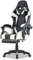Walden Sedia da gaming, ergonomica, da ufficio, da gaming, schienale regolabile, sedia girevole da corsa, ufficio, computer, ergonomica, videogioco (bianco)