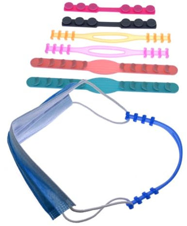 Mobestech 6stücke Silikon-maskenhaken Maskenaufhänger mit Verstellbarem Ohrhaken Ohrschutz-maskenhalter für Rückseite Anpassbar für Verschiedene Aktivitäten