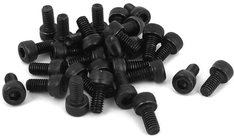 TOP-VIGOR 30Pcs Hexagon Socket Head Cap Screws, M4 x 8mm 12.9 Alloy Steel Replacement Machine Fastener Screws, Fully Thread for Bicycle Motorcycle Repair, Professionals Landlords Repairmen, Black