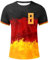 Herren T-Shirt 2024 Fußball Trikot mit Nummer Tshirt Fanartikel T-Shirts für Herren Kurzarm Rundhals Sommer