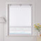 ESLIR Raffrollo Landhausstil Raffgardine ohne Bohren Weiß Gardinen Küche Transparent Bändchenrollo mit Ösen Wohnzimmer Weiß BxH 60x150cm 1 Stück